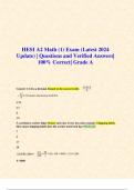 HESI A2 Math (1) Exam (Latest 2024 Update) | Questions and Verified Answers|  100% Correct| Grade A 