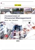 Test Bank - Foundations of Financial Management 18th Edition by Stanley Block, Geoffrey Hirt & Bartley Danielsen - Complete Elaborated and Latest Test Bank. ALL Chapters(1-21)Included and updated for 2023