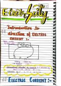 Summary Science -  Physics chapter 11 electricity 