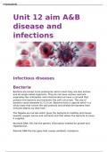 Unit 12 aim A&B disease and infections