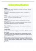 Introduction to Network Security Exam - Q & A