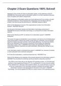 Chapter 2 Exam Questions 100&percnt; Solved&excl;