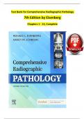 TEST BANK For Comprehensive Radiographic Pathology, 7th Edition by Eisenberg, Verified Chapters 1 - 12, Complete Newest Version
