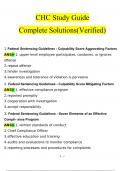 CHC Study Guide Complete Solutions  Questions and Answers (2024 / 2025) (Verified Answers)