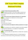 CHC Exam With Complete Solutions  Questions and Answers (2024 / 2025) (Verified Answers)