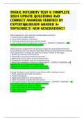 TISSUE INTEGRITY TEST 6 COMPLETE 2024 UPDATE QUESTIONS AND CORRECT ANSWERS VERIFIED BY EXPERTS&vert;ALREADY GRADED A&plus; TOPSCORE&excl;&excl;&excl; NEW GENERATION&excl;&excl;&excl;