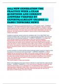 2024 NEW GENERATION TMC PRACTICE WEEK 3 EXAM QUESTIONS AND CORRECT ANSWERS VERIFIED BY EXPERTS&vert;ALREADY GRADED A&plus; PASS&excl;&excl;&excl; TOPSCORE NEW&excl;&excl;&excl;