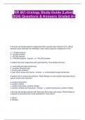 NR 661-Urology Study-Guide (Latest 2024) Questions & Answers Graded A+