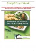         Complete test Bank:   Nutritional Foundations and Clinical Applications: A Nursing Approach 8th Edition by Michele Grodner EdD CHES (Author) Latest Update Graded A+.   