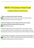 BIOD 210 GENETICS FINAL EXAM PORTAGE LEARNING LATEST BUNDLE PACK SOLUTION (VERIFIED),WITH QUESTIONS AND VERIFIED ANSWERS / A+ GRADE