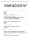 PHTLS PRE-TEST LATEST 2022-2023 QUESTIONS  AND ANSWERS 130 QUESTIONS AND CORRECT  ANSWERS &lpar;VERIFIED ANSWERS&rpar;AGRADE