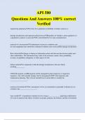 API 580 Questions And Answers 100% correct Verified