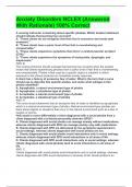 Anxiety Disorders NCLEX &lpar;Answered With Rationale&rpar; 100&percnt; Correct
