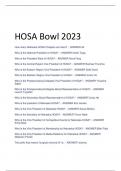 LATEST HOSA Bowl 2024