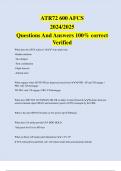 ATR72 600 AFCS 2024/2025 Questions And Answers 100% correct Verified