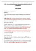 GDL Contract Law Revision Notes &lpar;Distinction Level&rpar; 2023 GRADED A Contract Law Notes