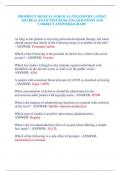 PROPHECY MEDICAL SURGICAL-TELEMETRY LATEST  2023 REAL EXAM TEST BANK 120&plus; QUESTIONS AND  CORRECT ANSWERS&vert;AGRADE