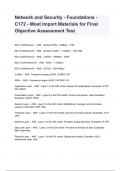 Network and Security - Foundations - C172 - Most Import Materials for Final Objective Assessment Test