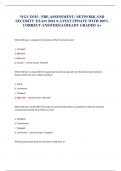 WGU D315 - PRE-ASSESSMENT&colon; NETWORK AND SECURITY EXAM 2024 &sol;LATEST UPDATE WITH 100&percnt; CORRECT ANSWERS&sol;ALREADY GRADED A&plus;