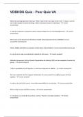 VDBHDS Quiz - Peer Quiz VA with 100&percnt; correct answers