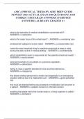 AMCA PHYSICAL THERAPY AIDE PREP GUIDE  NEWEST 2024 ACTUAL EXAM 100 QUESTIONS AND  CORRECT DETAILED ANSWERS &lpar;VERIFIED  ANSWERS&rpar; &vert;ALREADY GRADED A&plus;