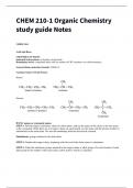 CHEM 210-1 Organic Chemistry study guide Notes