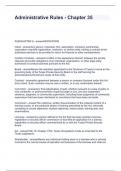 Administrative Rules - Chapter 35 Questions and Answers 2024