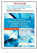 TEST BANK- Murray Foundations of Maternal-Newborn and Women's Health Nursing, 8th Edition By Murray et al., (2023)/ All Chapters/ ISBN-13 978-0323827386/Complete Guide