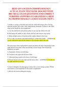 HESI ADVANCED PATHOPHYSIOLOGY  ACTUAL EXAM TEST BANK 2024-2025 WITH  400&plus; REAL EXAM QUESTIONS AND CORRECT  VERIFIED ANSWERS &lpar;GUARANTEED A&rpar; HESI  PATHOPHYSIOLOGY LATEST EXAMS &lpar;NEW&excl;&rpar;