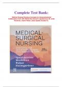                Complete Test Bank:   Medical-Surgical Nursing Concepts for Interprofessional Collaborative Care 10th Edition By Donna D. Ignatavicius, M. Linda Workman, Cherie Rebar Latest Update Graded A+. 
