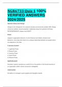 BEST ANSWERS NGR6733 Quiz 1 100&percnt;  VERIFIED ANSWERS  2024&sol;2025