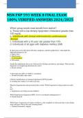 BEST REVIEW MSN FNP 593 WEEK 8 FINAL EXAM  100&percnt; VERIFIED ANSWERS 2024&sol;2025