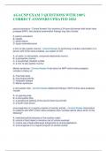 AGACNP EXAM 3 QUESTIONS WITH 100&percnt; CORRECT ANSWERS UPDATED 2024