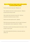 M&period;A&period;A&period; Final Exam Study Guide with questions  & Answers&vert; 100&percnt; solved