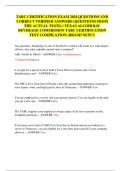 TABC CERTIFICATION EXAM 2024 QUESTIONS AND  CORRECT VERIFIED ANSWERS &lpar;QUESTIONS FROM  THE ACTUAL TESTS&rpar; &sol; TEXAS ALCOHOLIC  BEVERAGE COMMISSION TABC CERTIFICATION  TEST COMPILATION &lpar;BRAND NEW&excl;&excl;&rpar;