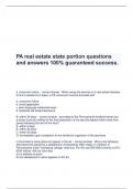  PA real estate state portion questions and answers 100&percnt; guaranteed success&period;
