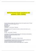 WITS Practice Exam questions and answers 100% verified.