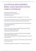 AGACNP EXAM- RISK ASSESSMENT&comma; HERBAL AGENTS QUESTIONS AND 100&percnt; CORRECT ANSWERS 2023