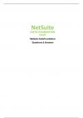 NetSuite SUITE FOUNDATION Exam NetSuite SuiteFoundation Questions & Answers 100% VERIFIED.