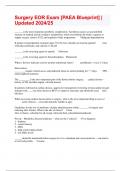 Surgery EOR Exam &lbrack;PAEA Blueprint&rsqb; &vert; Updated 2024&sol;25