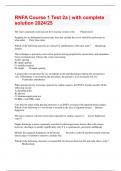 RNFA Course 1 Test 2a &vert; with complete solution 2024&sol;25