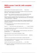 RNFA course 1 test 2b &vert; with complete solution 
