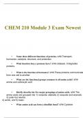 Chem 210 Portage Learning Final exam Biochemistry Module 3 Exam 100% Correct!!
