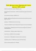 Nclex lpn test review Questions & Correct  Answers 100&percnt; solved