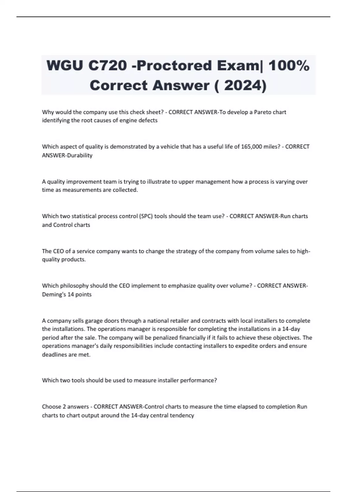 WGU C720 -Proctored Exam| 100% Correct Answer ( 2024) - WGU C720 ...