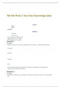 NR546 Week 2: test your knowledge Quiz Questions and Answers With Complete Guide