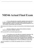 NR 546 / NR546 Actual Final Exam 2023 Prediction questions || All correct answers  Already graded A+