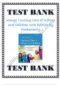 Test bank for wongs nursing care of infants and children 11th edition by hockenberry / All chapters Complete / 2024 Rated A+