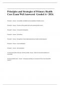   Principles and Strategies of Primary Health Care Exam Well Answered  Graded A&plus; 2024&period;