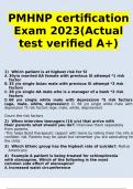 PMHNP certification Exam 2022(Actual test verified A+)